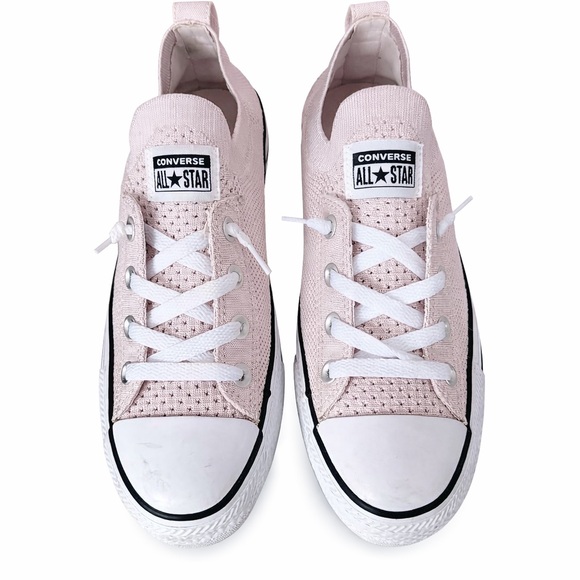 Women’s Converse All Star Light Pink Knit Low Top Sneakers Size 9 - Picture 2 of 2